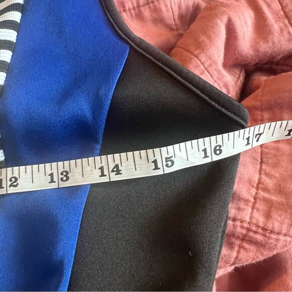 Mary Jane Preppy Striped Bold ColorBlock Sleeveless Peplum Top, Size Large - Picture 8 of 12